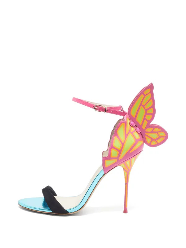 Evangeline leather heeled sandals | Farfetch Global