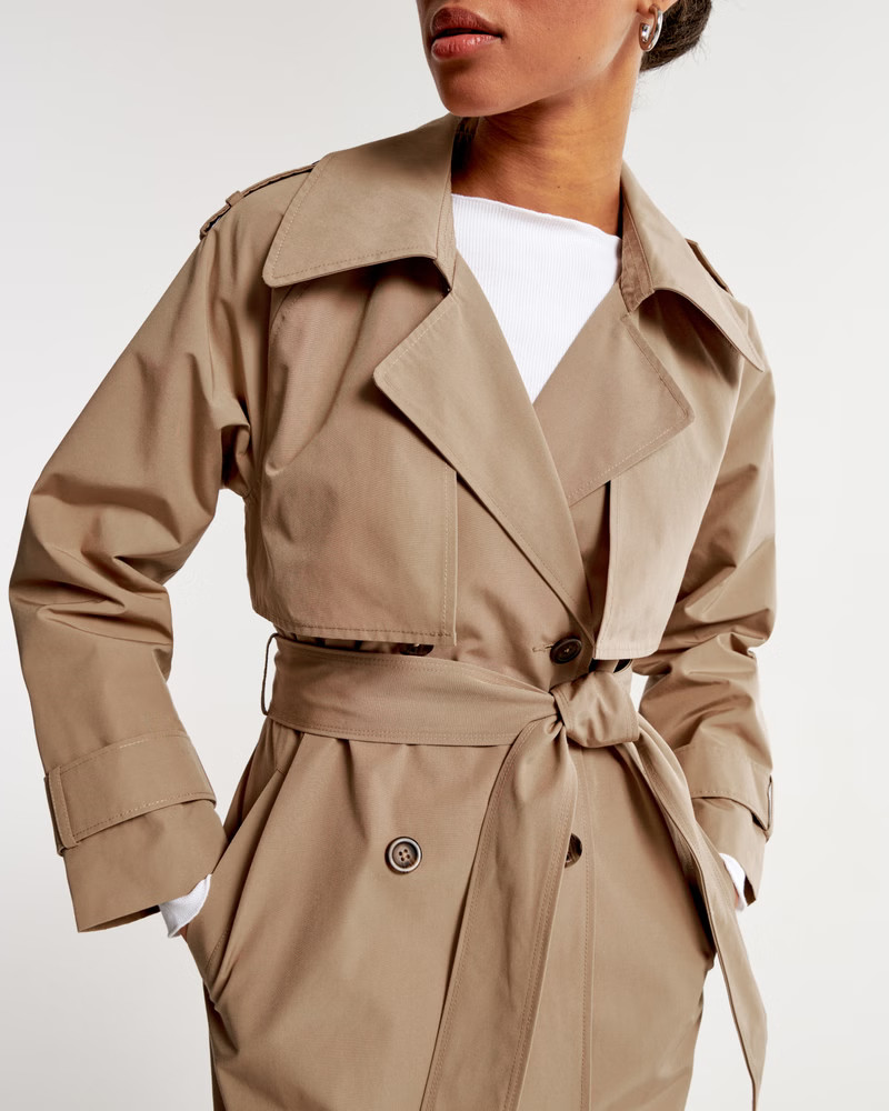 Women's Elevated Trench Coat | Women's Coats & Jackets | Abercrombie.com | Abercrombie & Fitch (US)
