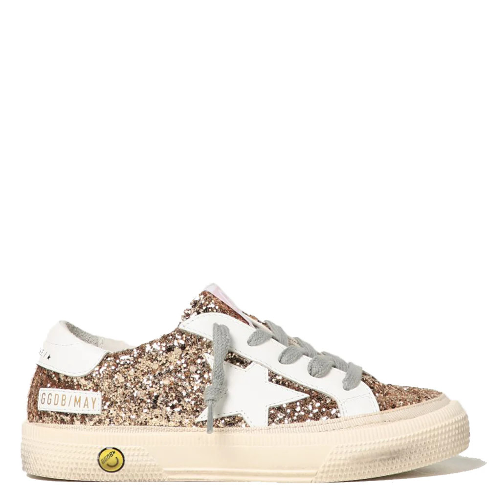 Golden Goose Girls May Glitter Sneakers Gold - EU36 Gold | Threads Menswear