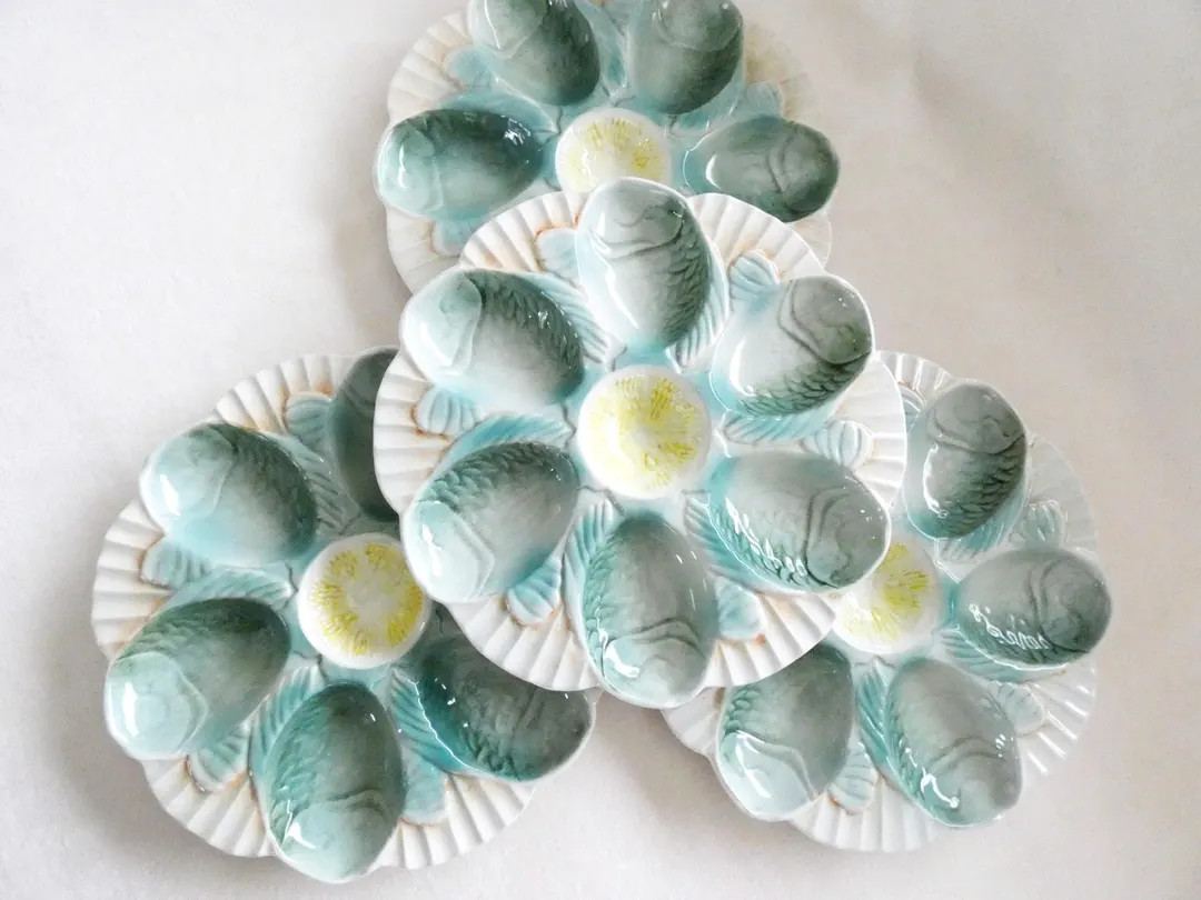 Antique French Majolica Oyster Plate Fish-shaped Ceramic Platter, Circa 1930s - Etsy | Etsy (US)