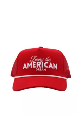 KenzKustomz Women's Living the American Dream Vintage Trucker Hat, Navy Blue | Belk
