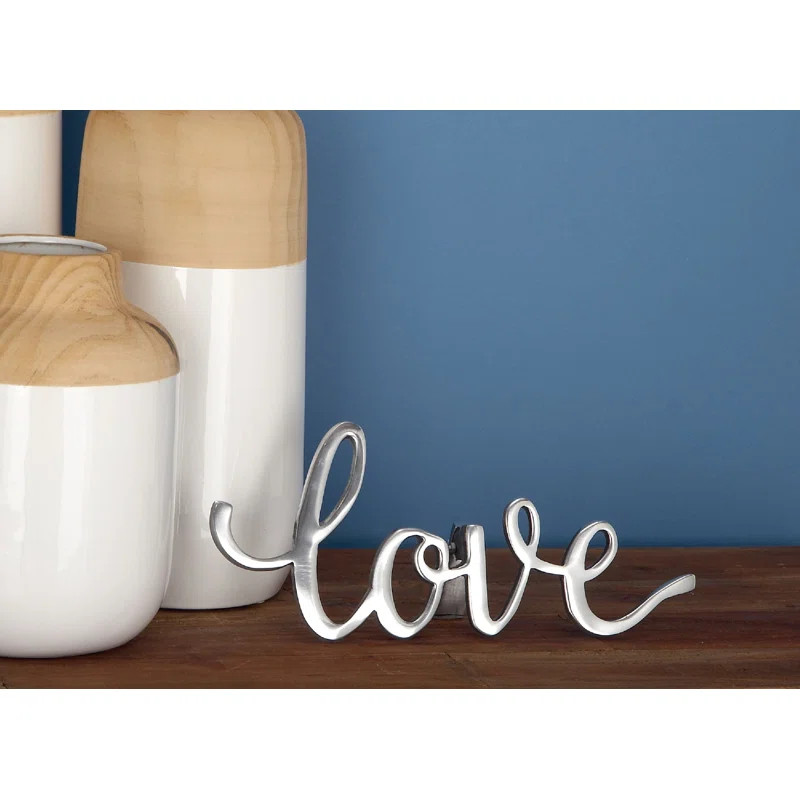 Aluminum Love Sign Letter Blocks (Set of 3) | Wayfair North America