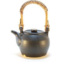 Black Stoneware Teapot, Kyusu With Cane Handle | Etsy (US)
