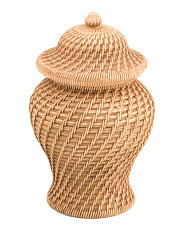 8.5in Faux Woven Rattan Jar With Lid | Home | Marshalls | Marshalls