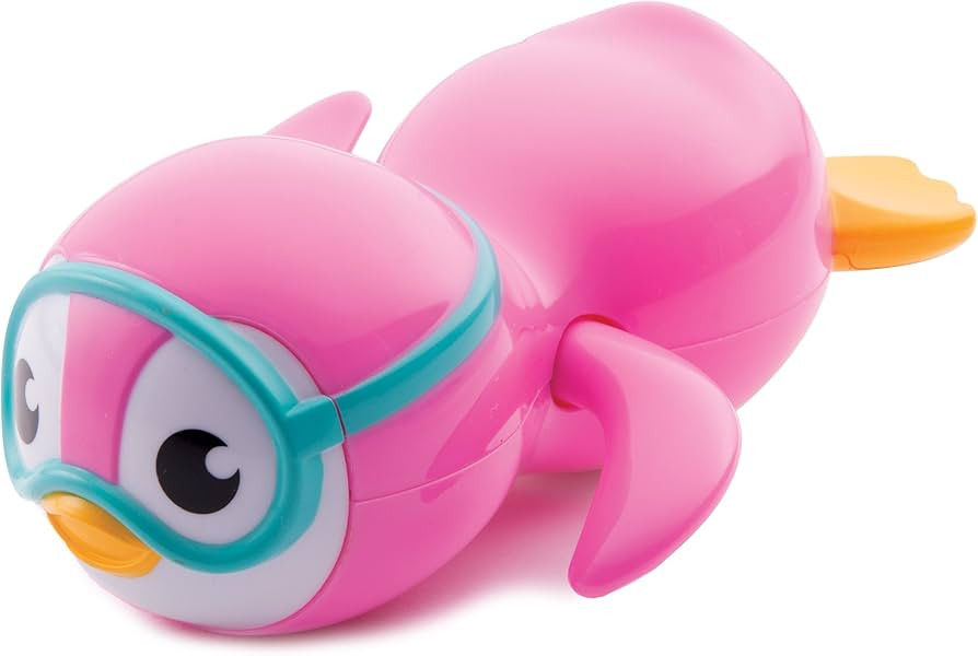 Munchkin® Wind Up Swimming Penguin Baby and Toddler Bath Toy, Pink | Amazon (US)