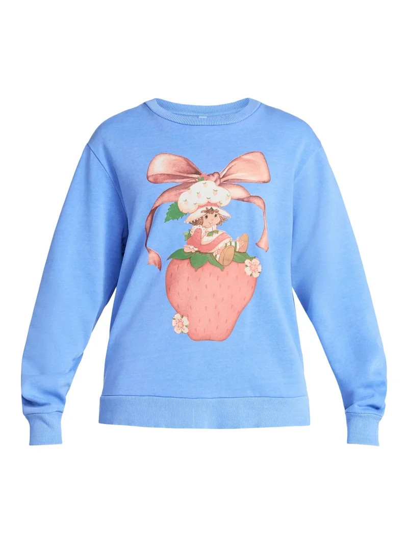 Strawberry Shortcake Women's Satin Bow Graphic Crewneck Sweatshirt, Sizes XXS-XXL | Walmart (US)