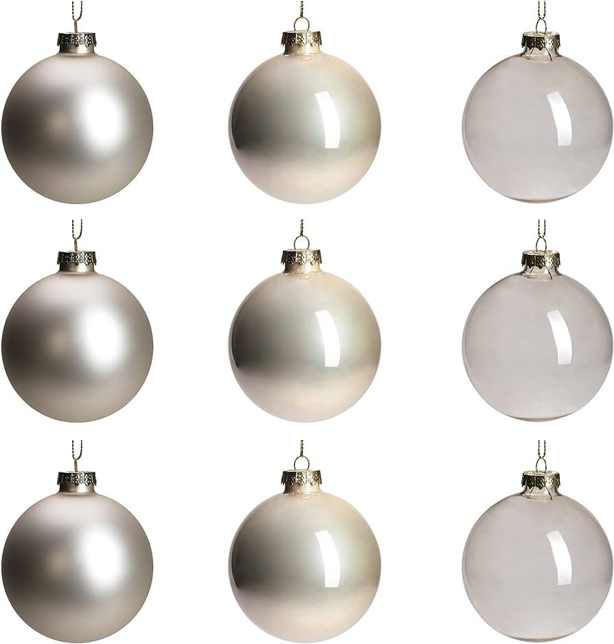 DN DECONATION Champagne Glass Christmas Ball Ornaments, 3.15” Hanging Christmas Baubles for Xma... | Amazon (US)