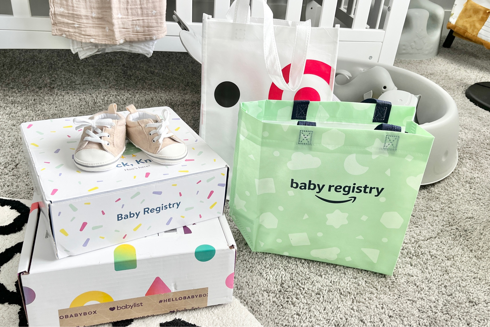 You can grab free baby welcome boxes filled with samples to see what products your baby will like at ✨Amazon (checklist, something needs to be purchased from your registry) 
✨Target 
✨Walmart 
✨Babylist (pay like $8 shipping) 
✨Buybuy Baby

Baby nursery decor and furniture 

#LTKkids #LTKbump #LTKbaby