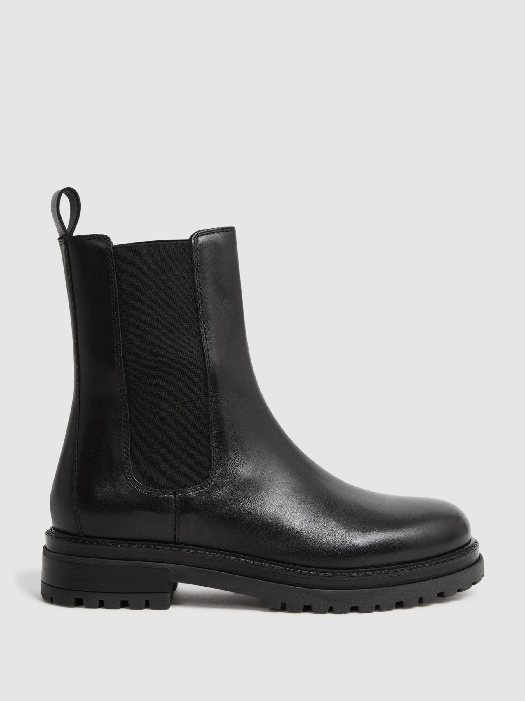 Reiss Leather Chelsea Boots in Black - REISS | Reiss UK