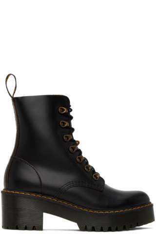 Dr. Martens - Black Leona Boots | SSENSE