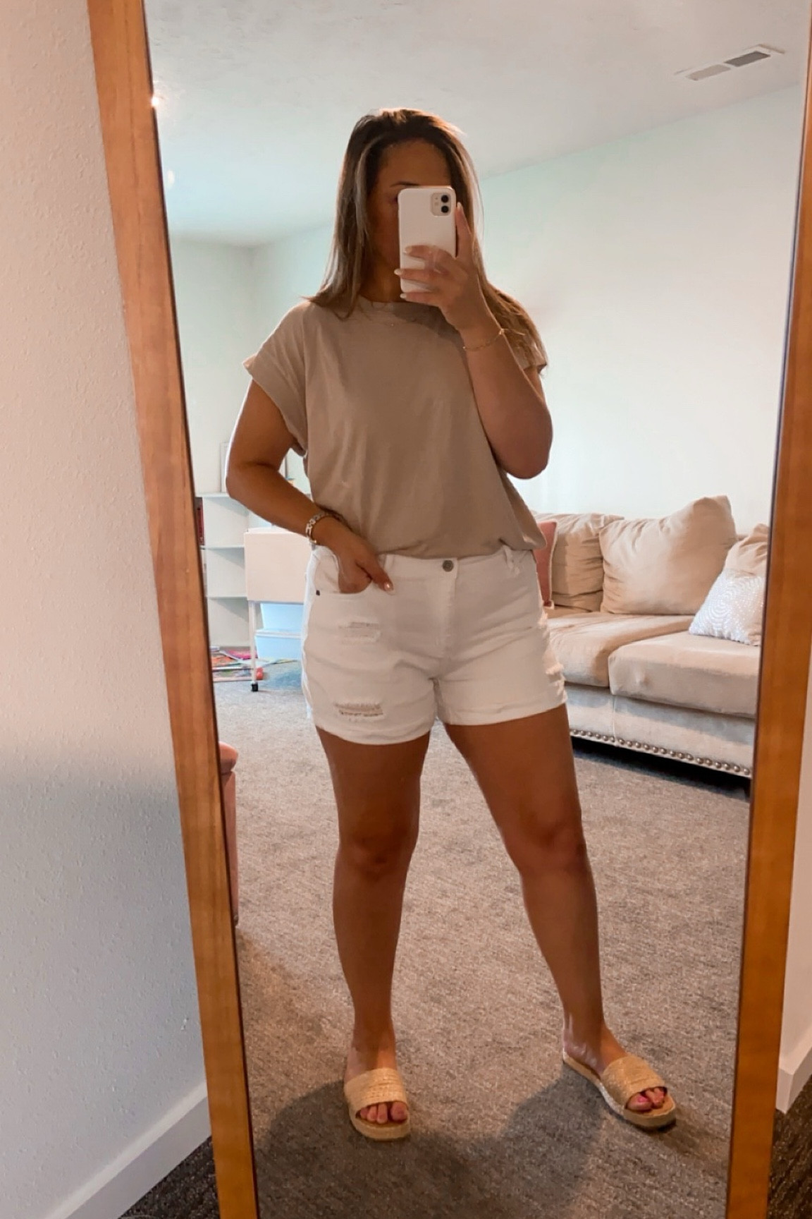 Casual summer outfit • white shorts, target top & sandals 

#LTKStyleTip #LTKFindsUnder50 #LTKSeasonal