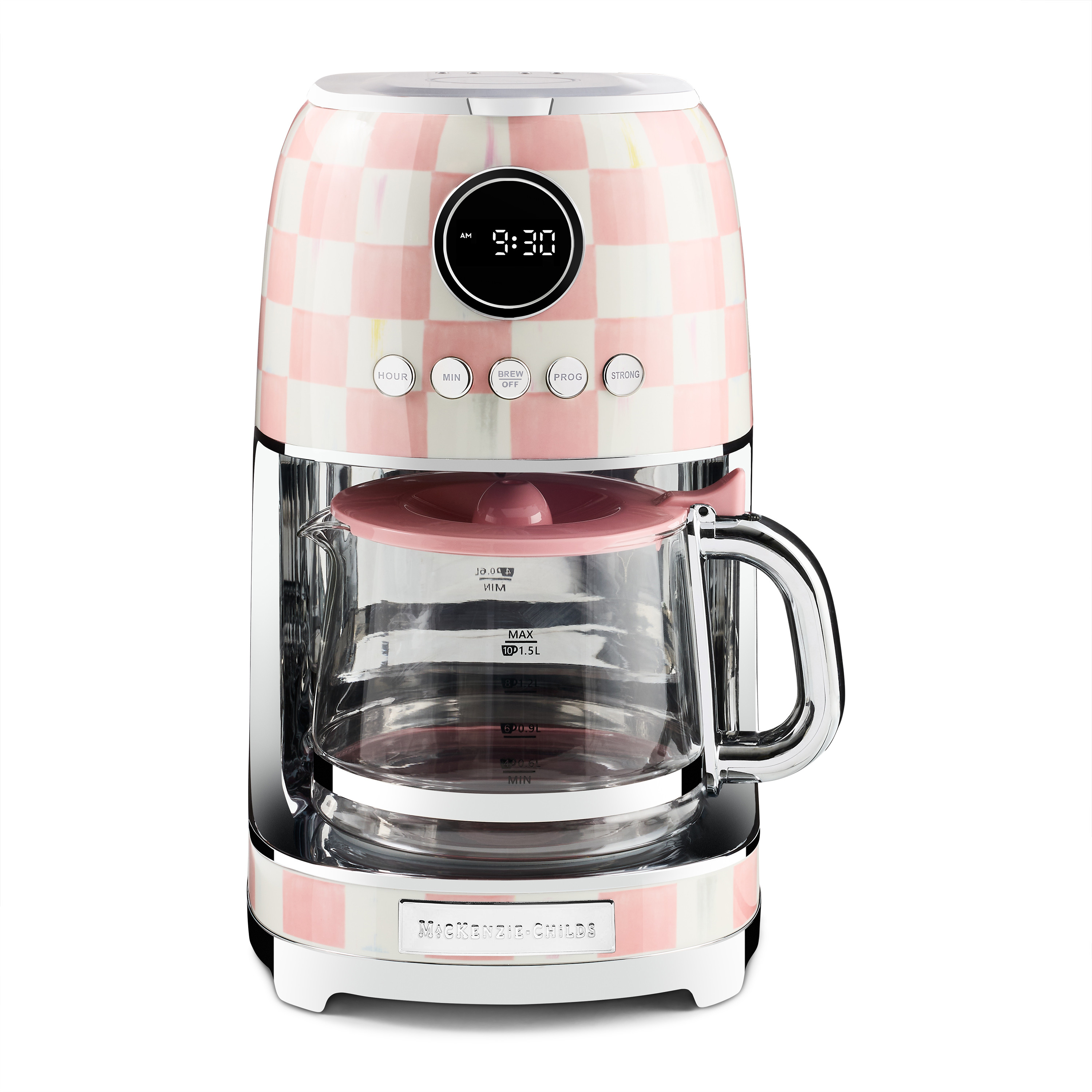 MacKenzie-Childs Rosy Check Drip Coffee Maker | MacKenzie-Childs