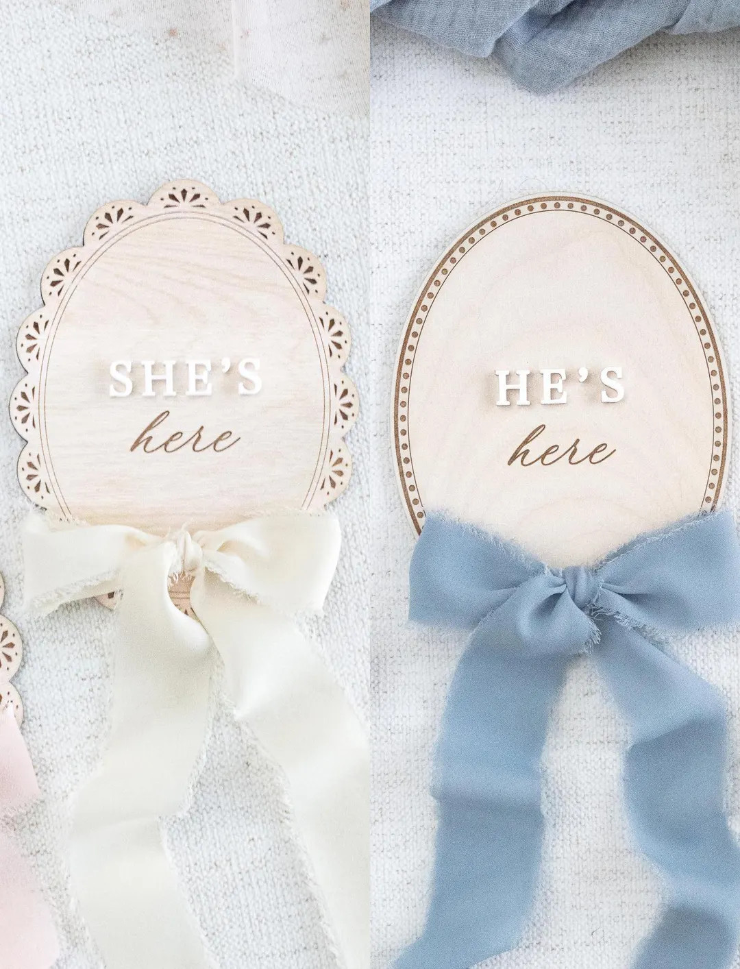 He's or She's Here Birth Announcement Sign: It's a boy, It's a Girl Surprise Gender Reveal | Etsy (US)