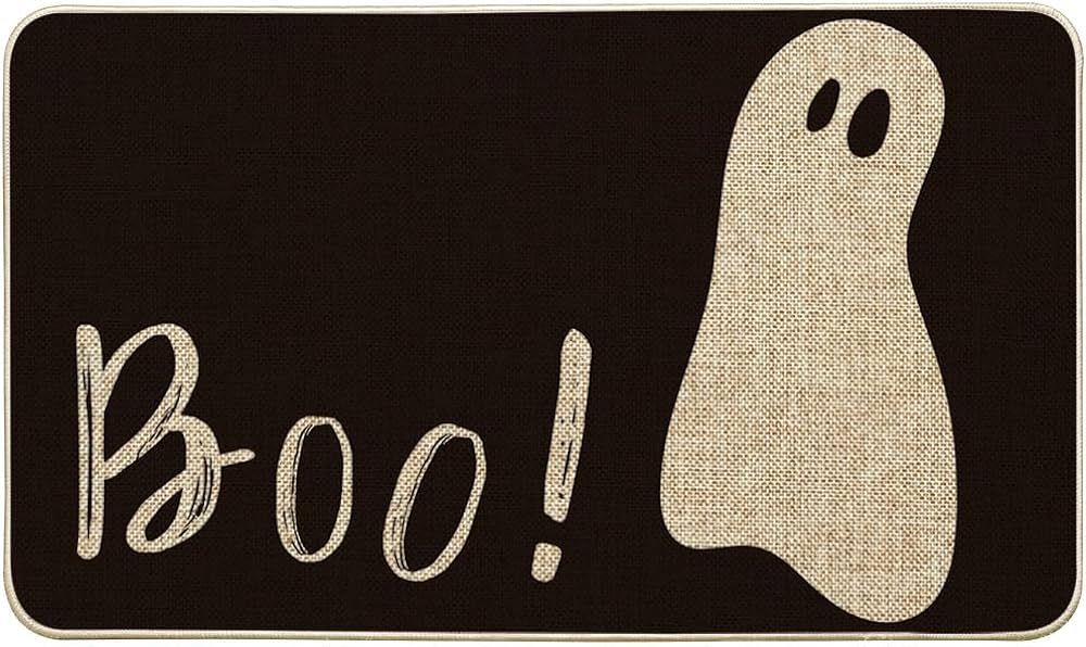 Artoid Mode Ghost Boo Decorative Doormat, Seasonal Fall Halloween Holiday Low-Profile Floor Mat S... | Amazon (US)