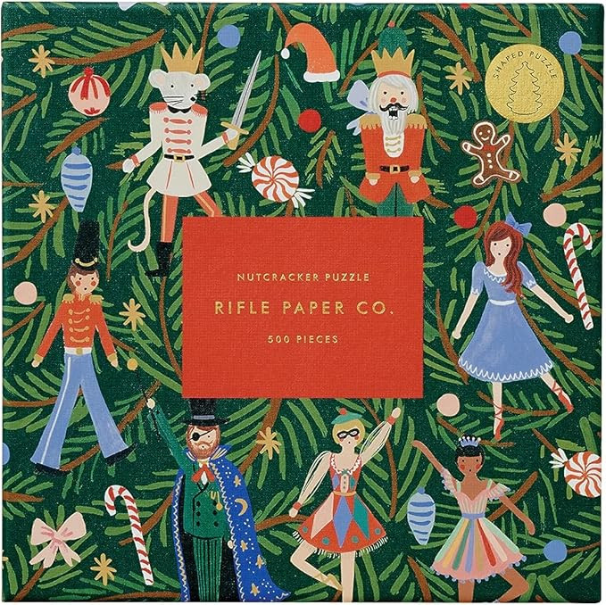 RIFLE PAPER CO. Nutcracker Illustrated Jigsaw Puzzle, 500 Pieces, Full Color, Finished Puzzle Siz... | Amazon (US)