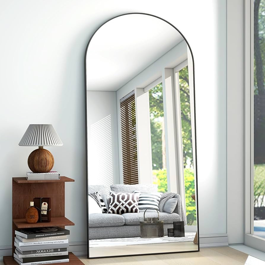 71"x30" Extra Large Arched Full Length Mirror - Leaning Mirror Arch Wall-Mounted Mirrors - Alumin... | Amazon (US)