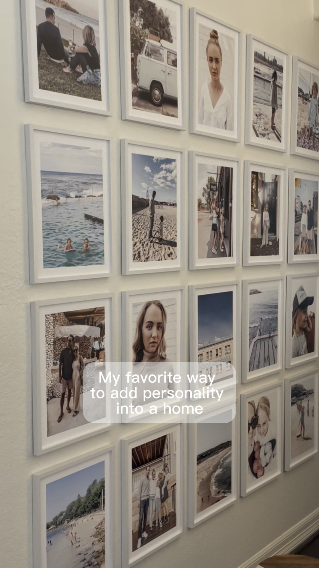 I love seeing our families photos and travel memories on this wall in our living room. They are easy to hang (magnetically stick to the wall)! Use code WELCOME for 20% off! 
#gallerywall #homedecor #interiordesign #artwall #art

#LTKVideo #LTKStyleTip #LTKHome
