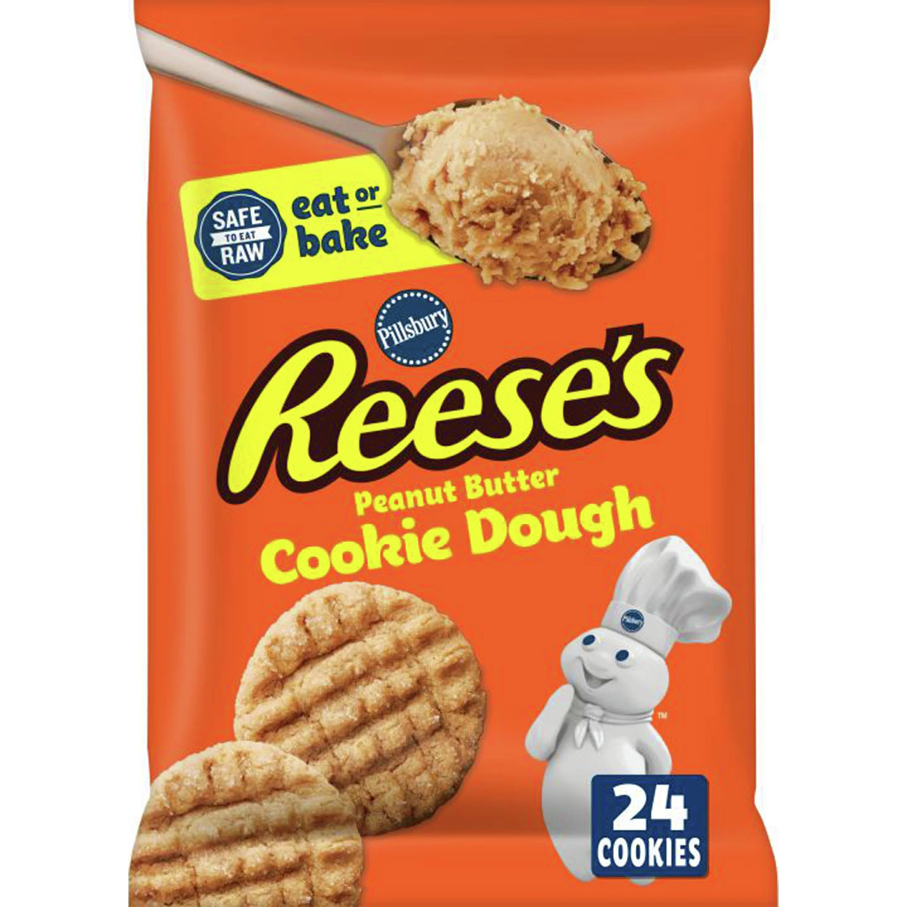 Pillsbury Ready To Bake Refrigerated Reese's Peanut Butter Cookie Dough, 24 ct., 16 oz. - Walmart... | Walmart (US)