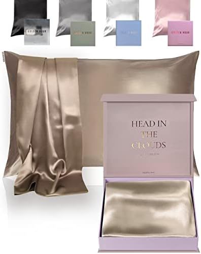 100% Pure Mulberry Silk Pillowcase - Highest Grade 6A - 22 Momme Silk Both Sides - Real Silk Pill... | Amazon (US)