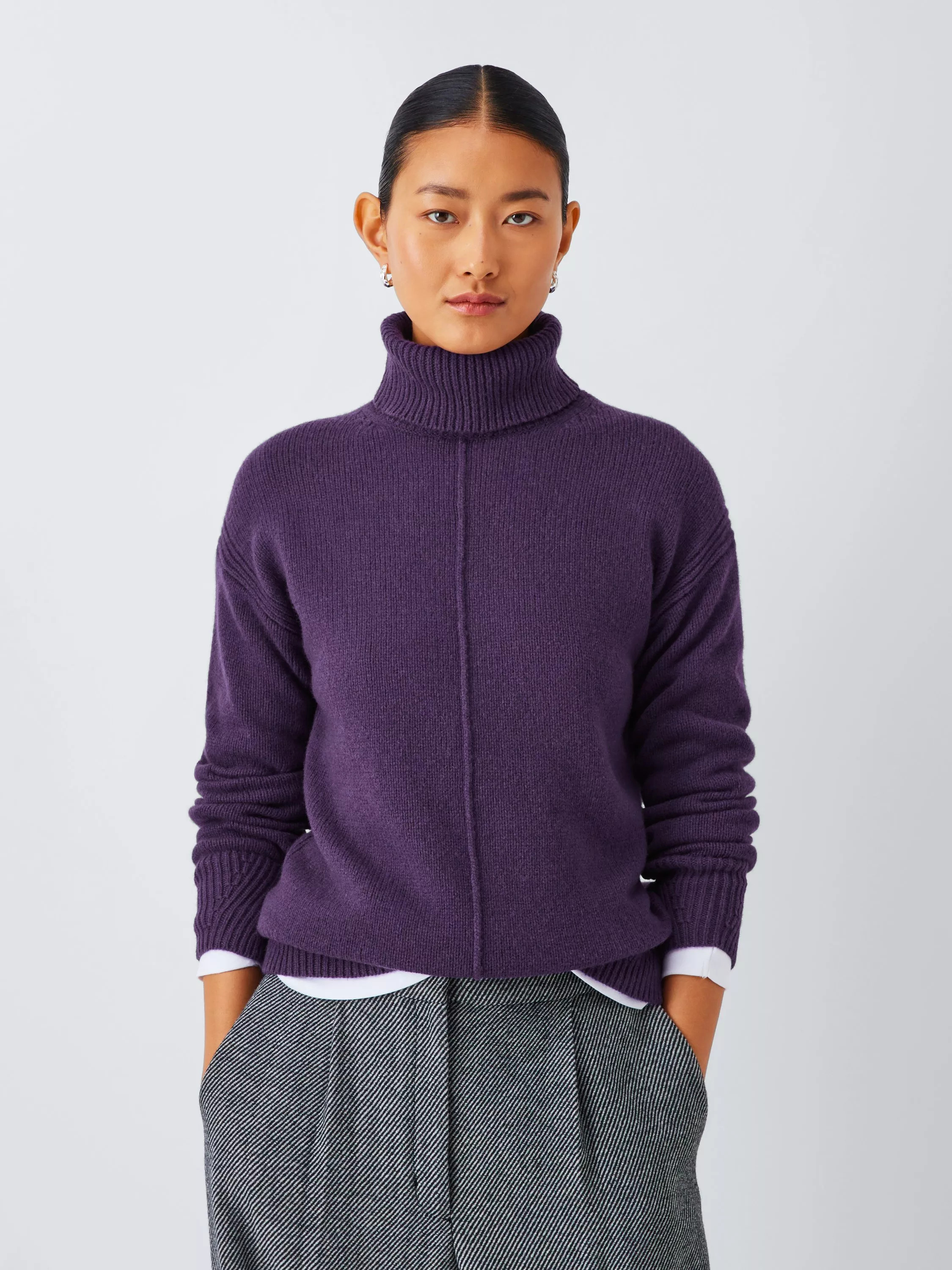 John Lewis Donegal Wool Blend Roll Neck Jumper | John Lewis (UK)