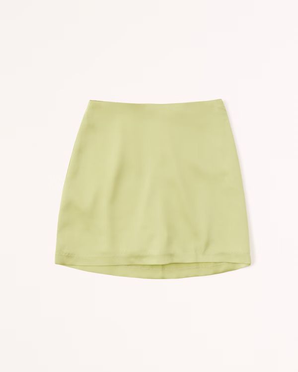 Slinky Satin Mini Skort | Abercrombie & Fitch (US)