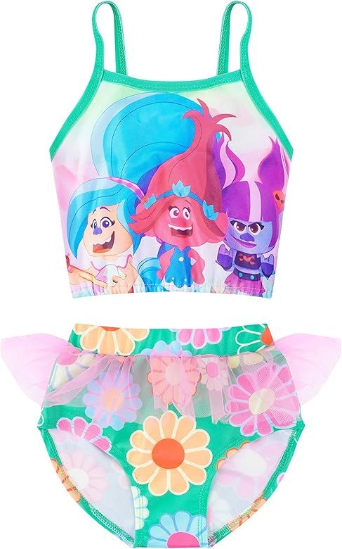 ZhouL Toddler Girls Bathing Suits Princess Swimsuits Two Pieces Bikini Swimwear | Amazon (US)