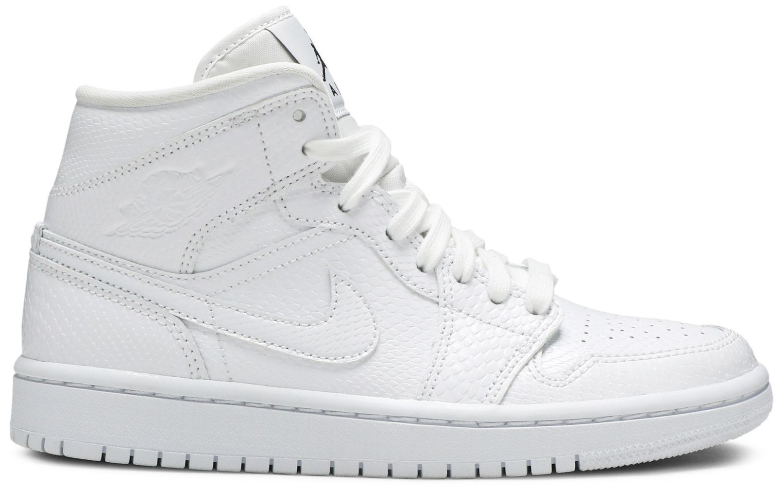 Wmns Air Jordan 1 Mid 'White Snakeskin' | GOAT