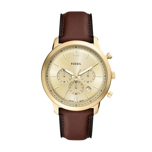 Fossil Men's Watch, Neutra Chronograph Brown Leather Watch for Men | Amazon (US)