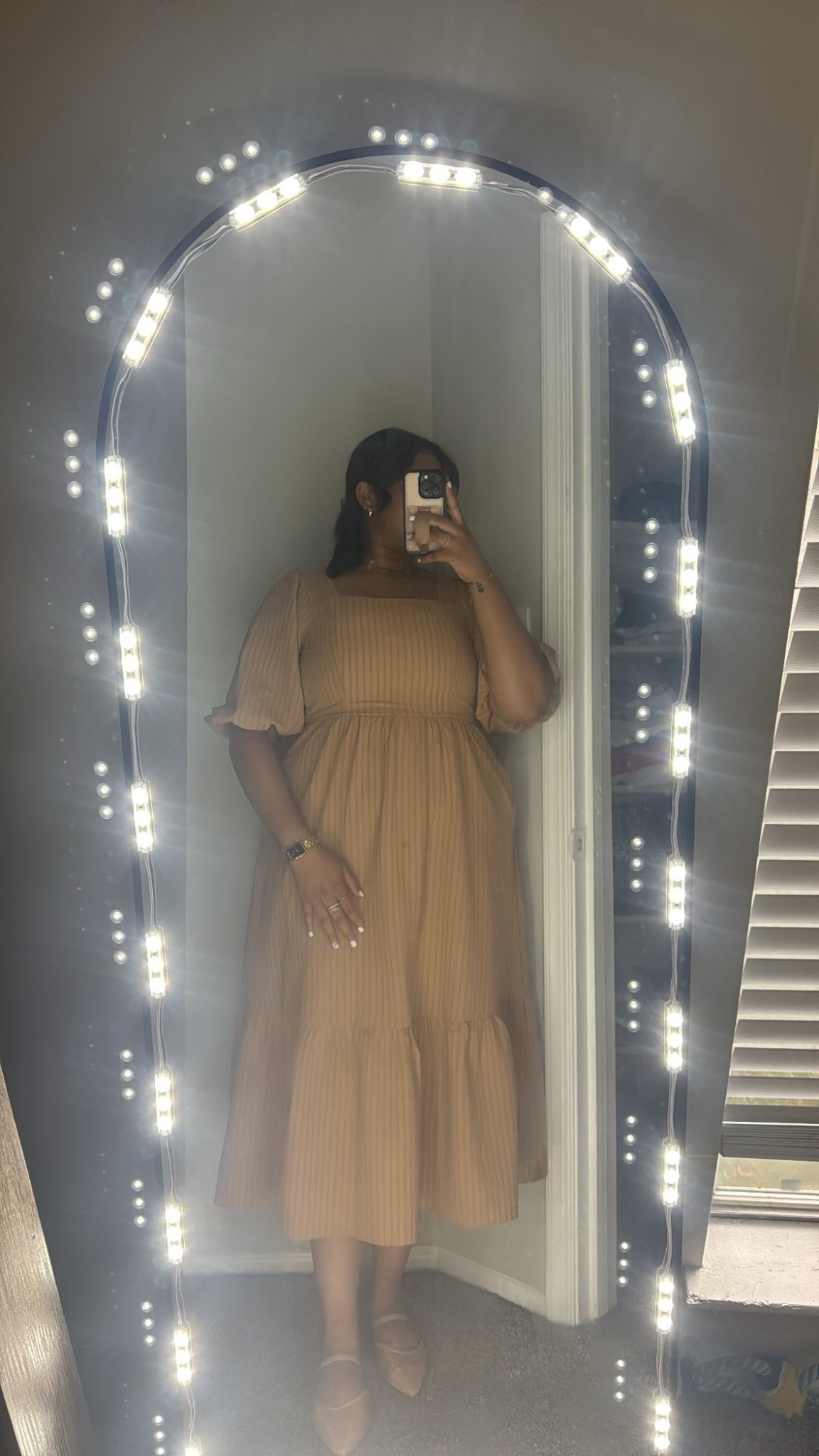 Effortless neutrals for work days 🤎✨ This flowy dress is perfect for staying comfy but polished. Pairing it with classic tan flats for an easy, minimal vibe. #WorkwearStyle #NeutralOutfit #EffortlessChic #OfficeLook #LTKWorkwear #SummerNeutrals

#LTKStyleTip #LTKWorkwear #LTKU