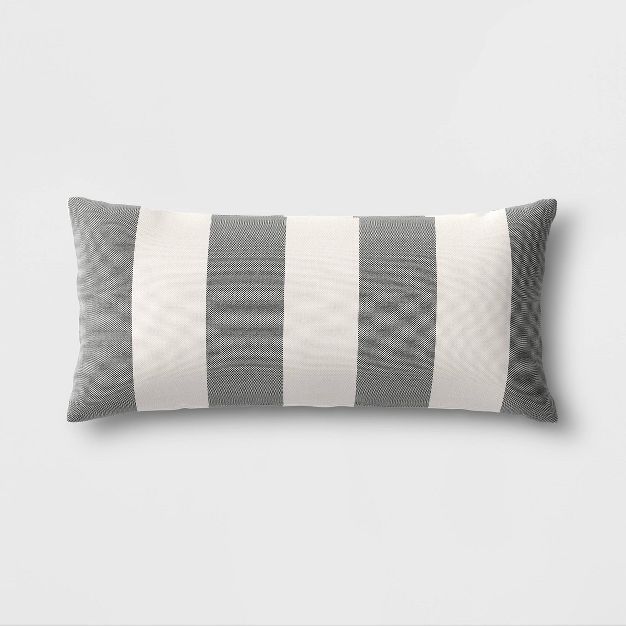 Cabana Stripe Outdoor Lumbar Throw Pillow DuraSeason Fabric™ - Threshold™ | Target