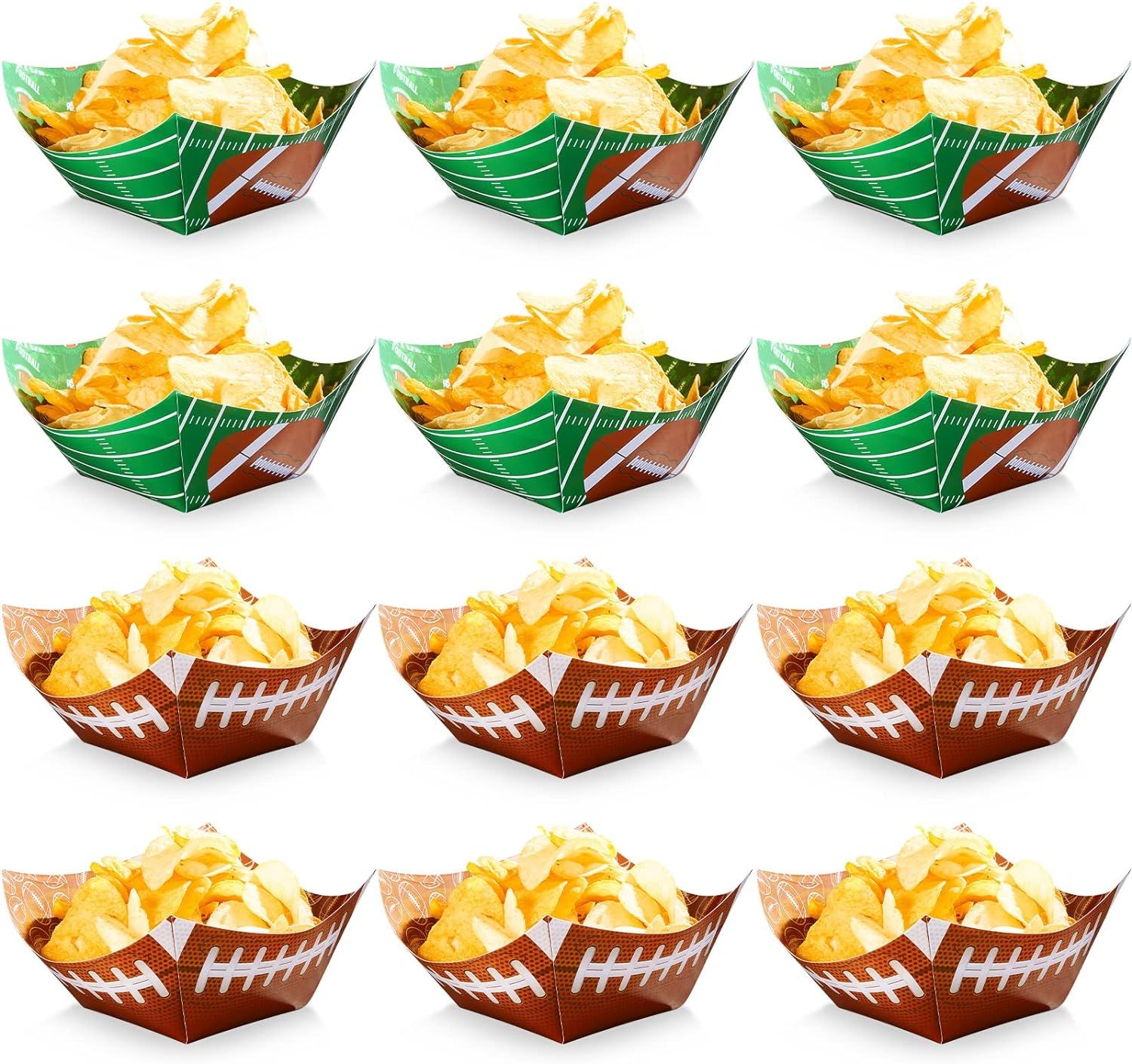 Football Square Paper Party Bowls Serving Football Bowl Football Party Supplies for Tailgate Part... | Amazon (US)
