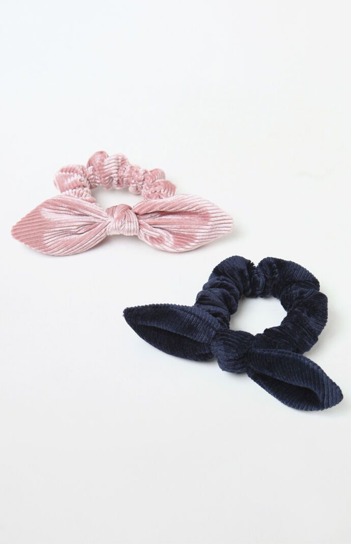 LA Hearts Womens Velvet Bow Scrunchie 2-Pack - Multi | PacSun