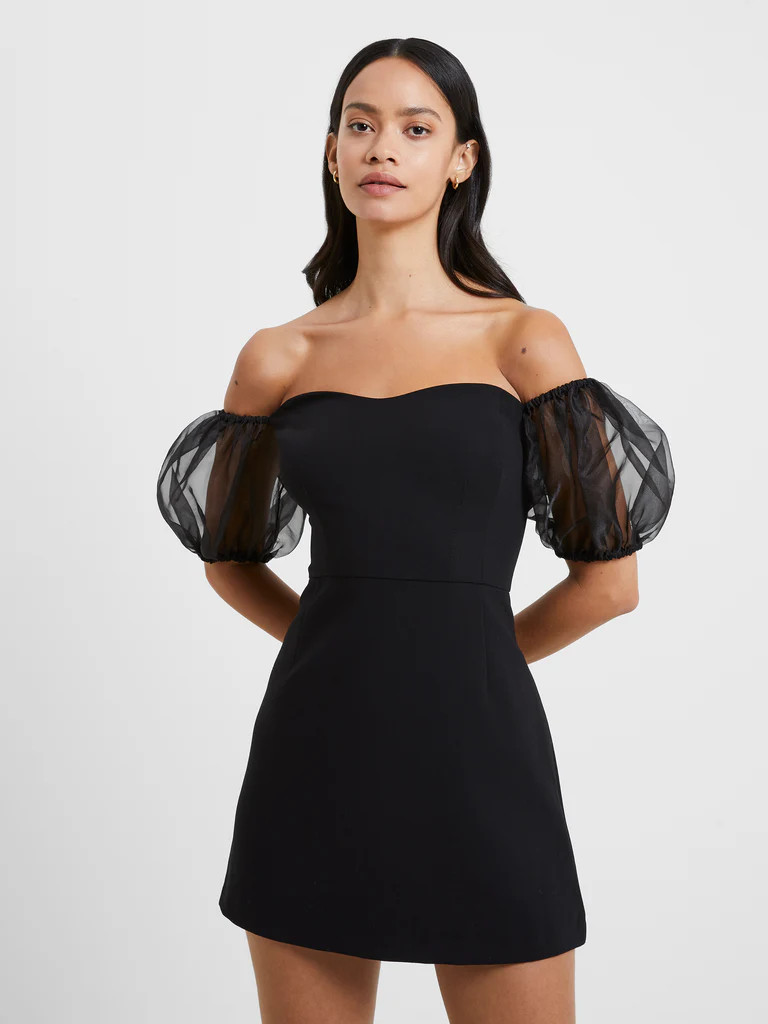 Whisper Organza Puff Sleeve Dress | French Connection (US)