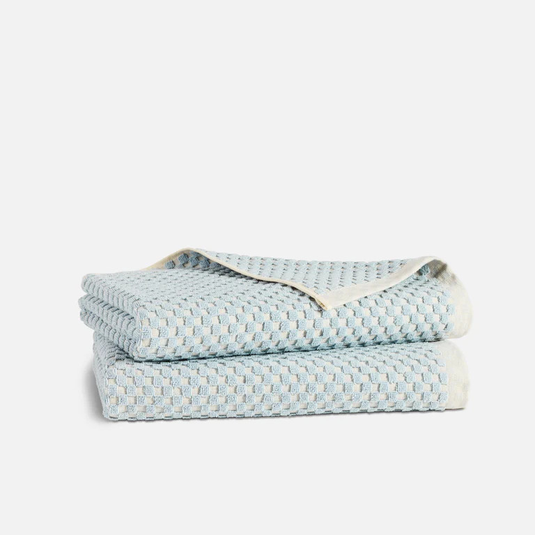 Checkered Jacquard Bath Towels - Last Call | Brooklinen