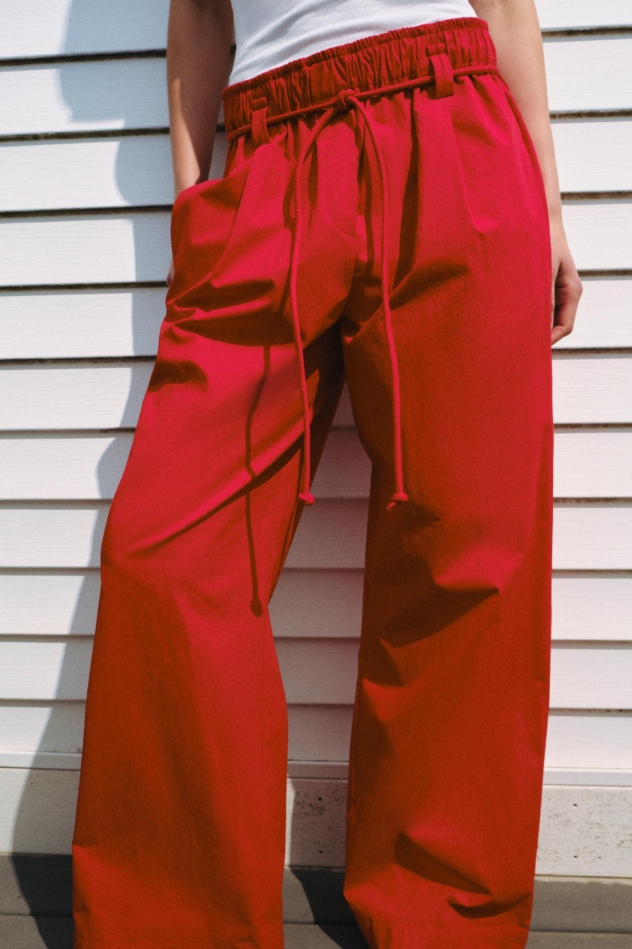 ZW COLLECTION POPLIN PANTS | Zara US