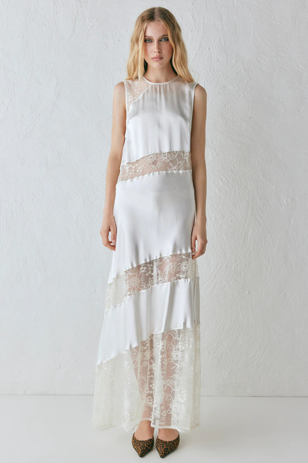 Dorit Lace Maxi Dress White | VRG Grl