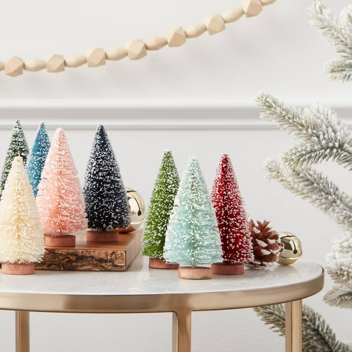4.2" 8pk Bottle Brush Tree Set Figurines - Threshold™ | Target