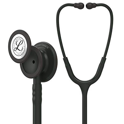 3M Littmann Classic III Monitoring Stethoscope, 5803, More Than 2X as Loud* and Weighs Less**, Stainless Steel Black-Finish Chestpiece, 27" Black Tube, Stem and Headset | Amazon (US)