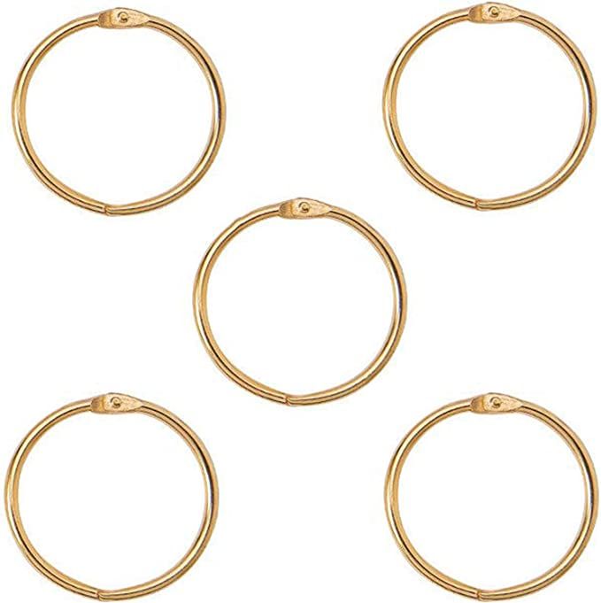 XMHF 2 Inch (5 Pack) Loose Leaf Binder Rings, Nickel Plated Steel Binder Rings,Keychain Key Rings... | Amazon (US)