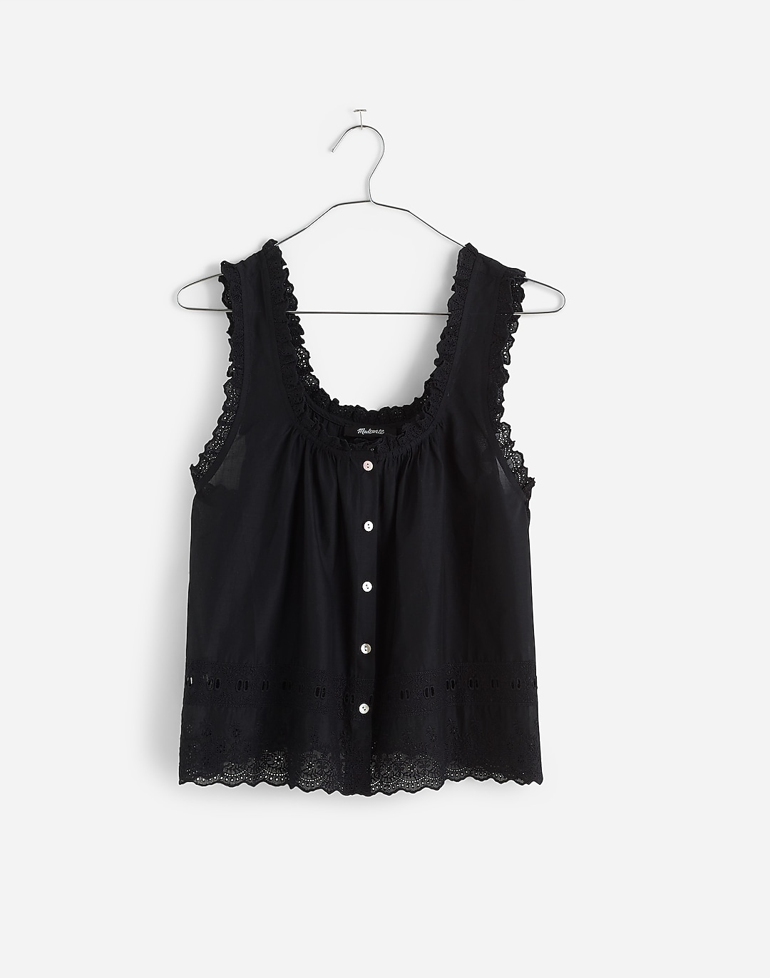 Embroidered Ruffle-Trim Top | Madewell