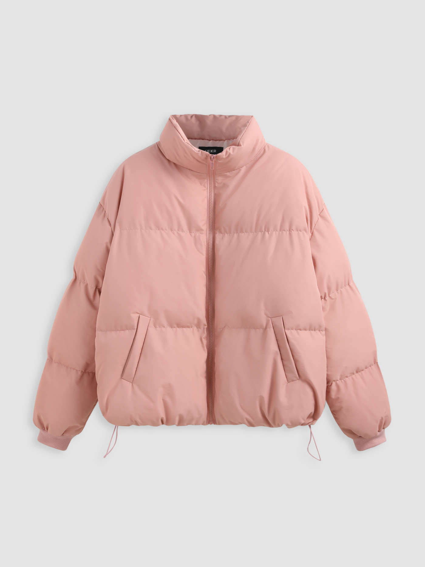 womens coat Basic & Thermal Woven Zip Front Collared Puffer Jacket | Cider