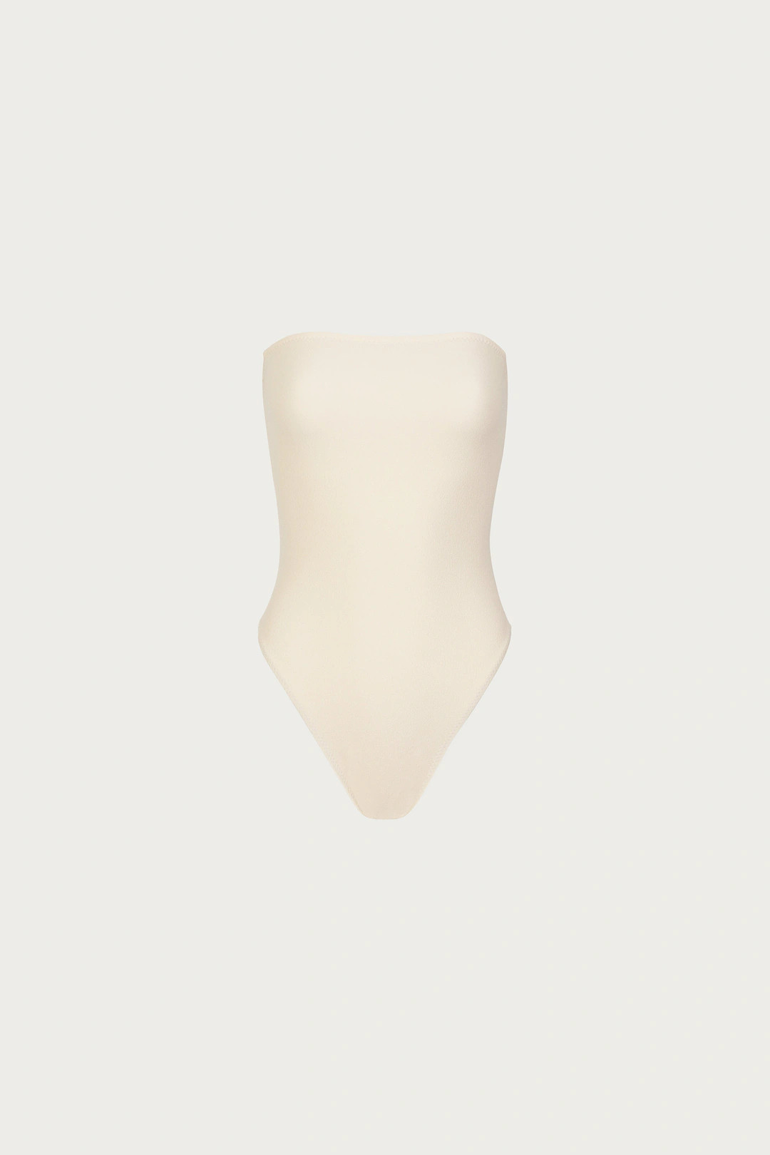 Strapless One Piece (Faux Suede Cream) | SAME