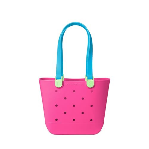 Simple Modern Medium Beach Bag | Waterproof Getaway Rubber Tote with Zipper Pocket for Travel, Pool, Boat, Groceries, Sports | 80s Mix | Amazon (US)