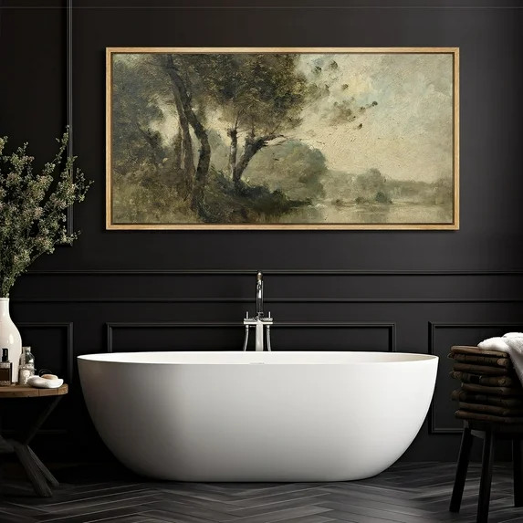 IDEA4WALL Extra Large Framed Canvas Print Wall Art Misty Forest Pathway Atmospheric Landscape Nat... | Walmart (US)