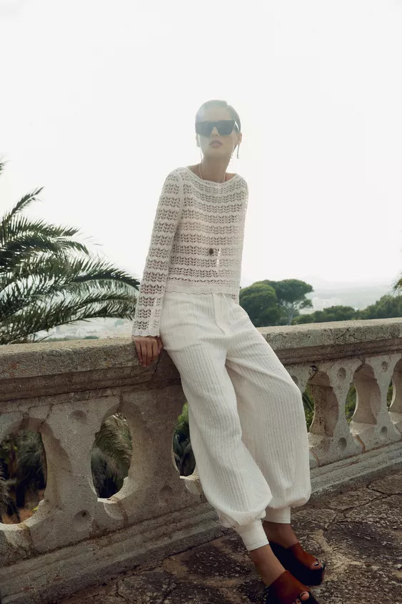 POINTELLE KNIT JUMPER | Zara UK