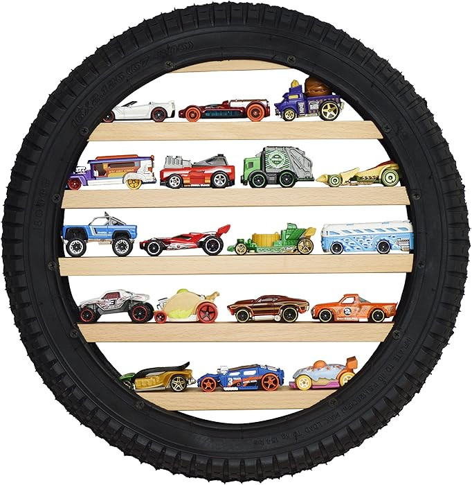 Model Car Display Case Stand - Toy Cars Organizer Wall Display Tire Shelf Cabinet - Holds Up to 1... | Amazon (US)
