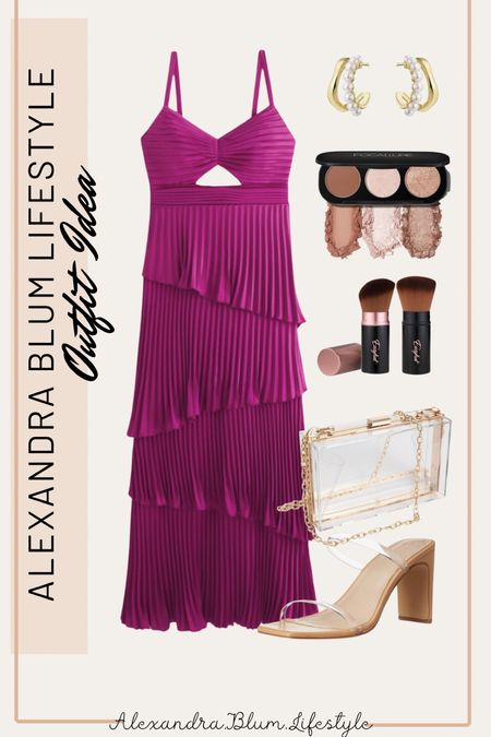 I’m in love with this long ruffle hot pink dress from Abercrombie! Perfect Valentine’s Day dress, wedding guest dress, and vacation dresses! Amazon accessories with clear heals, clear crossbody small purse, contour palette, and gold hoop earrings! 

#LTKfindsunder100 #LTKparties #LTKwedding