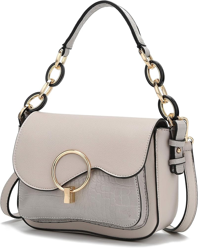 MKF Crossbody Bags for Women – PU Leather Pocketbook Handbag – Medium Side Messenger Purse, S... | Amazon (US)