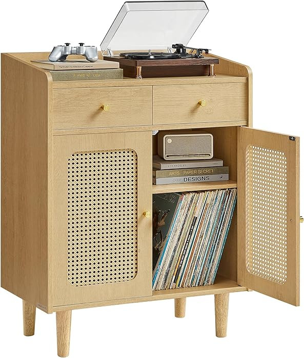 VASAGLE BOHOVEN Collection - Buffet Cabinet, Sideboard Storage Cabinet with Rattan-Like Doors and... | Amazon (US)