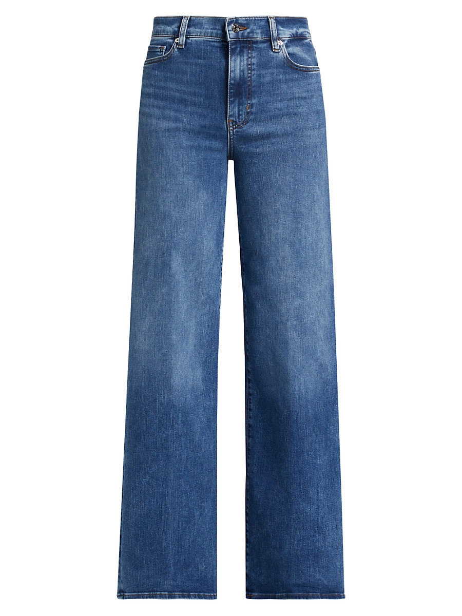 Women's Le Slim Palazzo High-Rise Jeans - Canals - Size 31 | Saks Fifth Avenue
